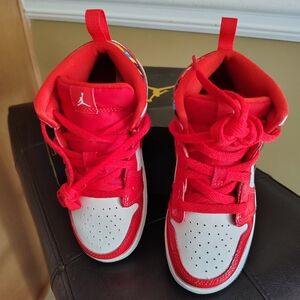 Kids Red and White Sneakers